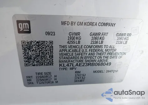 2024 Buick Envista Preferred Fwd z USA, uszkodzony, nr VIN KL47LAE23RB068049